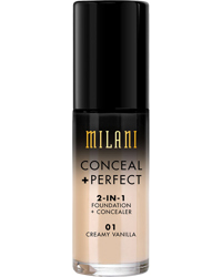 Conceal + Perfect 2 in 1 Foundation, Light Beige, Milani