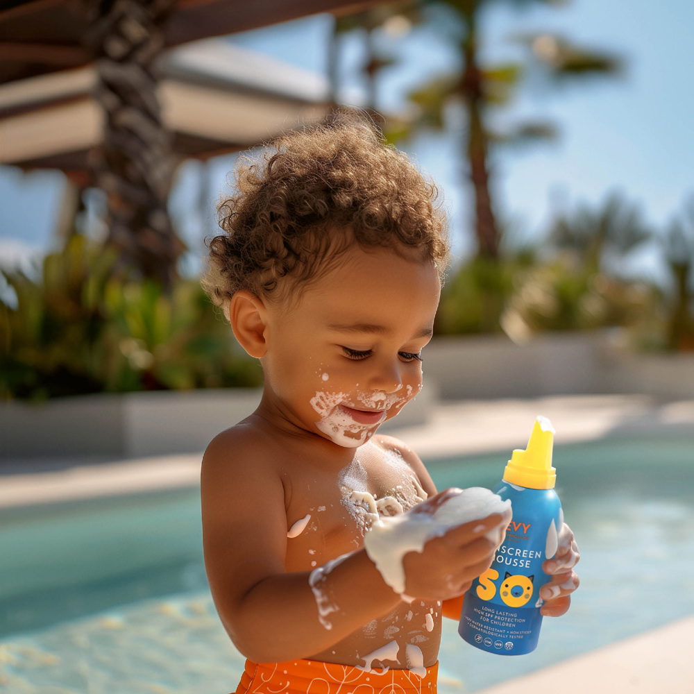 Sunscreen Mousse SPF50, KIDS Face And Body