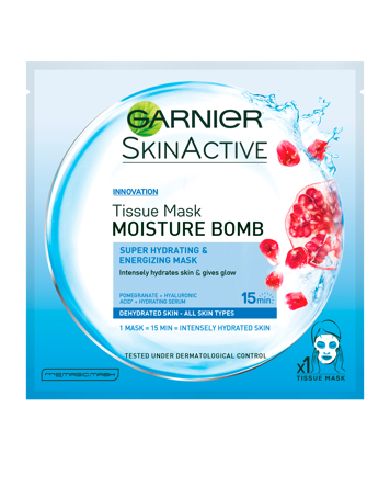 Garnier skinactive moisture bomb tissue mask