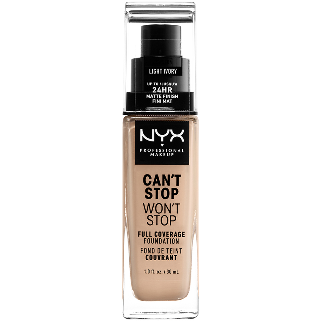 NYX Can't Stop Won't Stop Foundation, Light Ivory foundation