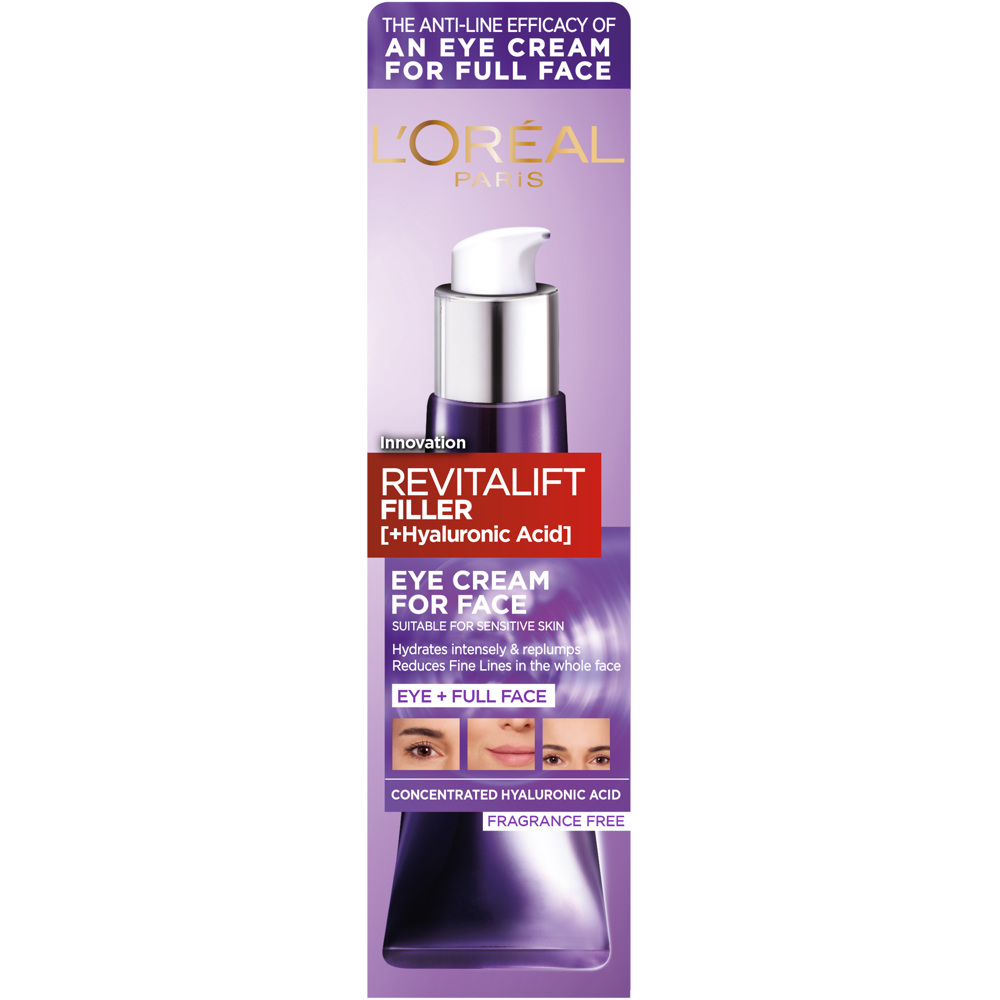 Revitalift Filler [+HA] Eye Cream For Face, 30ml