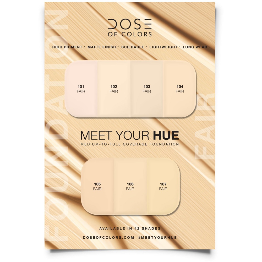 Sample - Meet Your Hue Foundation Sample Card