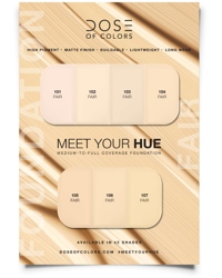 Sample - Meet Your Hue Foundation Sample Card, 101-107 Fair