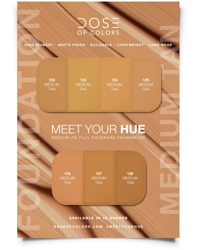 Sample - Meet Your Hue Foundation Sample Card, 122-128 Medium Tan