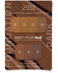 Sample - Meet Your Hue Foundation Sample Card, 129-135 Dark