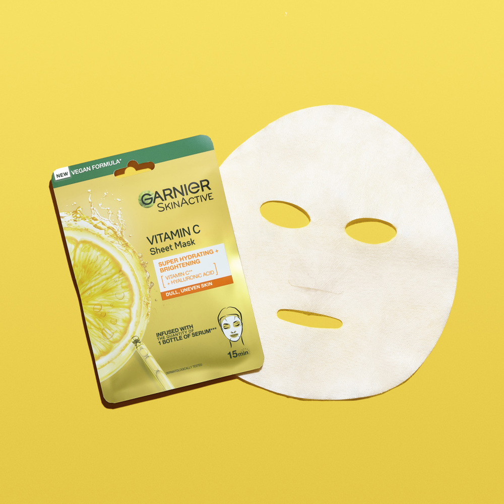Skin Active Vitamin C Sheet Mask Super Hydrating + Brightening, 28g