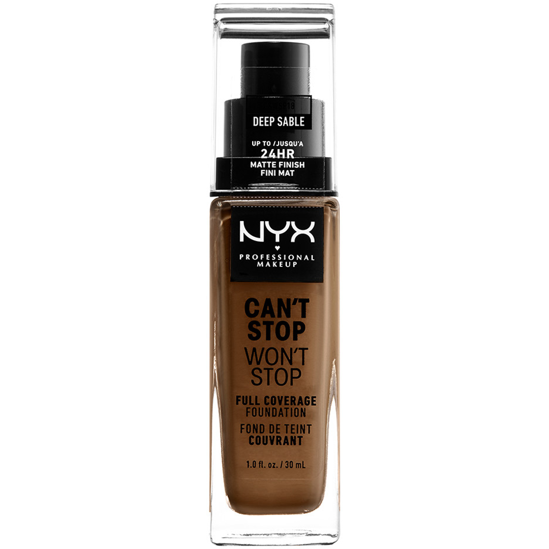 NYX Can't Stop Won't Stop Foundation, Deep sable 18 dam foundation