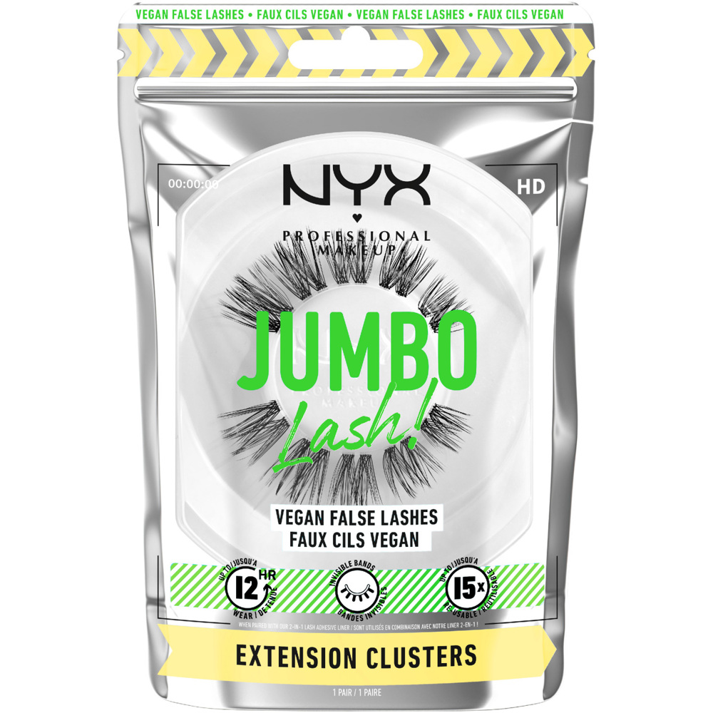 Jumbo Lash! Vegan False Lashes, 01 Extension Clusters