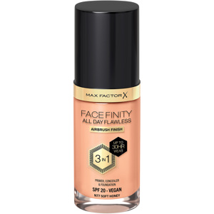 All Day Flawless 3-in-1 Foundation, 30ml, 77 Soft Honey
