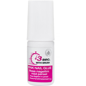 3 Sec. Pink Nail Glue With Brush