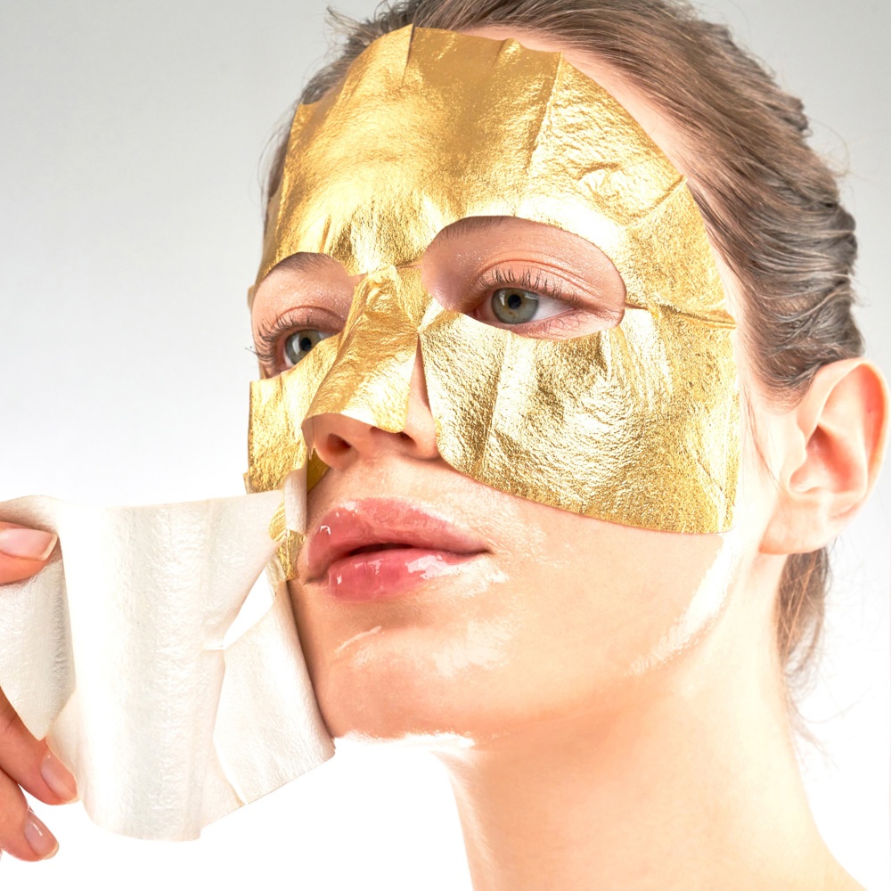 Premium Gold Foil Triple Layer Mask