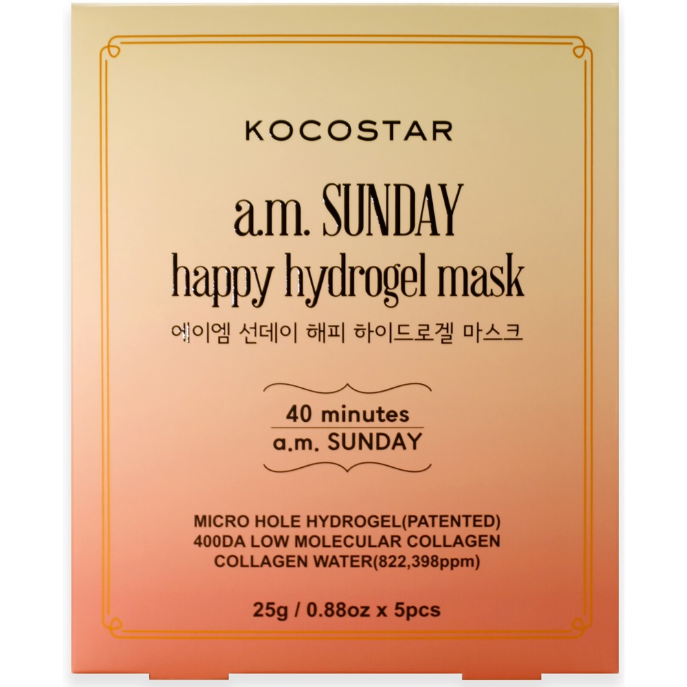 a.m. SUNDAY Happy Hydrogel Mask, 5-Pack