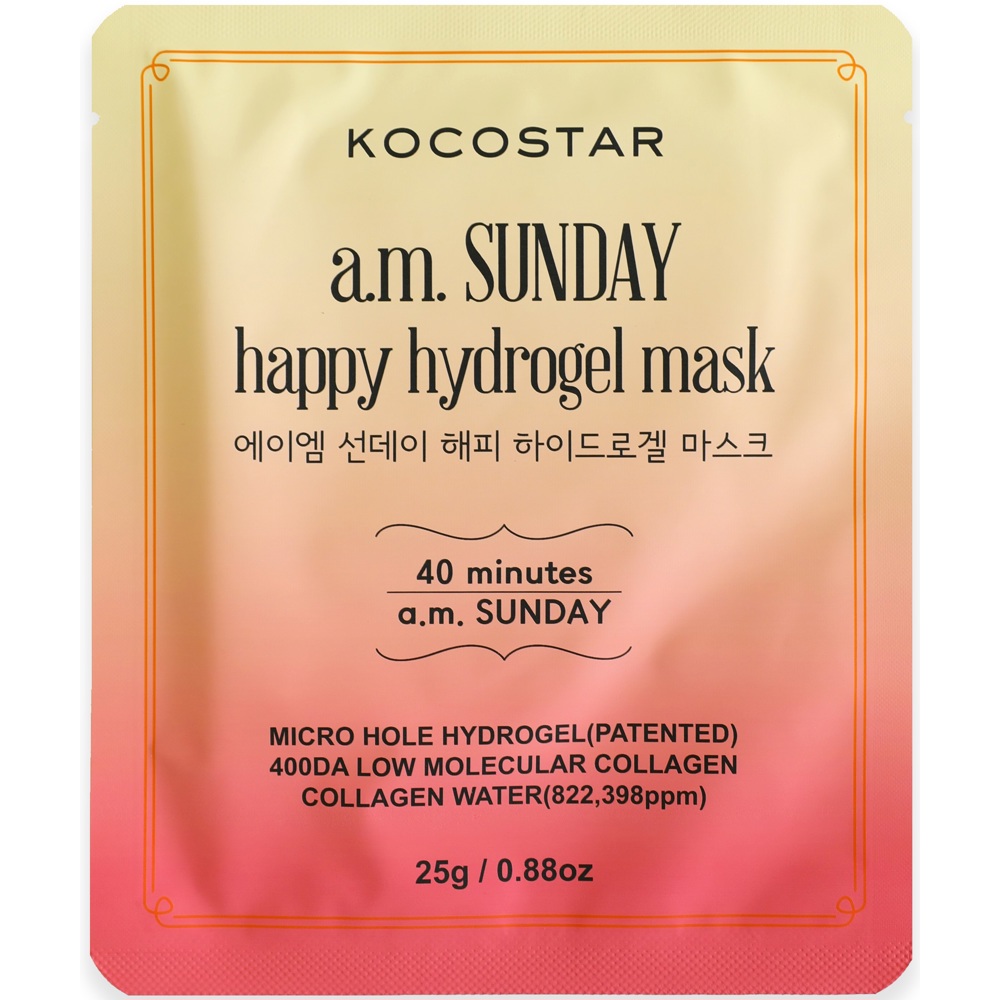 a.m. SUNDAY Happy Hydrogel Mask, 5-Pack