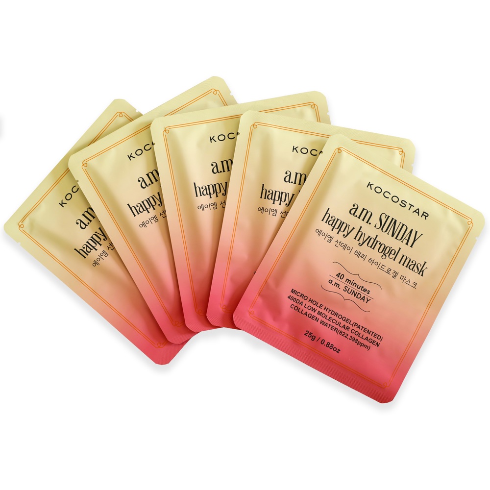 a.m. SUNDAY Happy Hydrogel Mask, 5-Pack