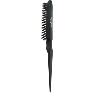 Prof Boar Hair Backcomb Hair Brush, Black
