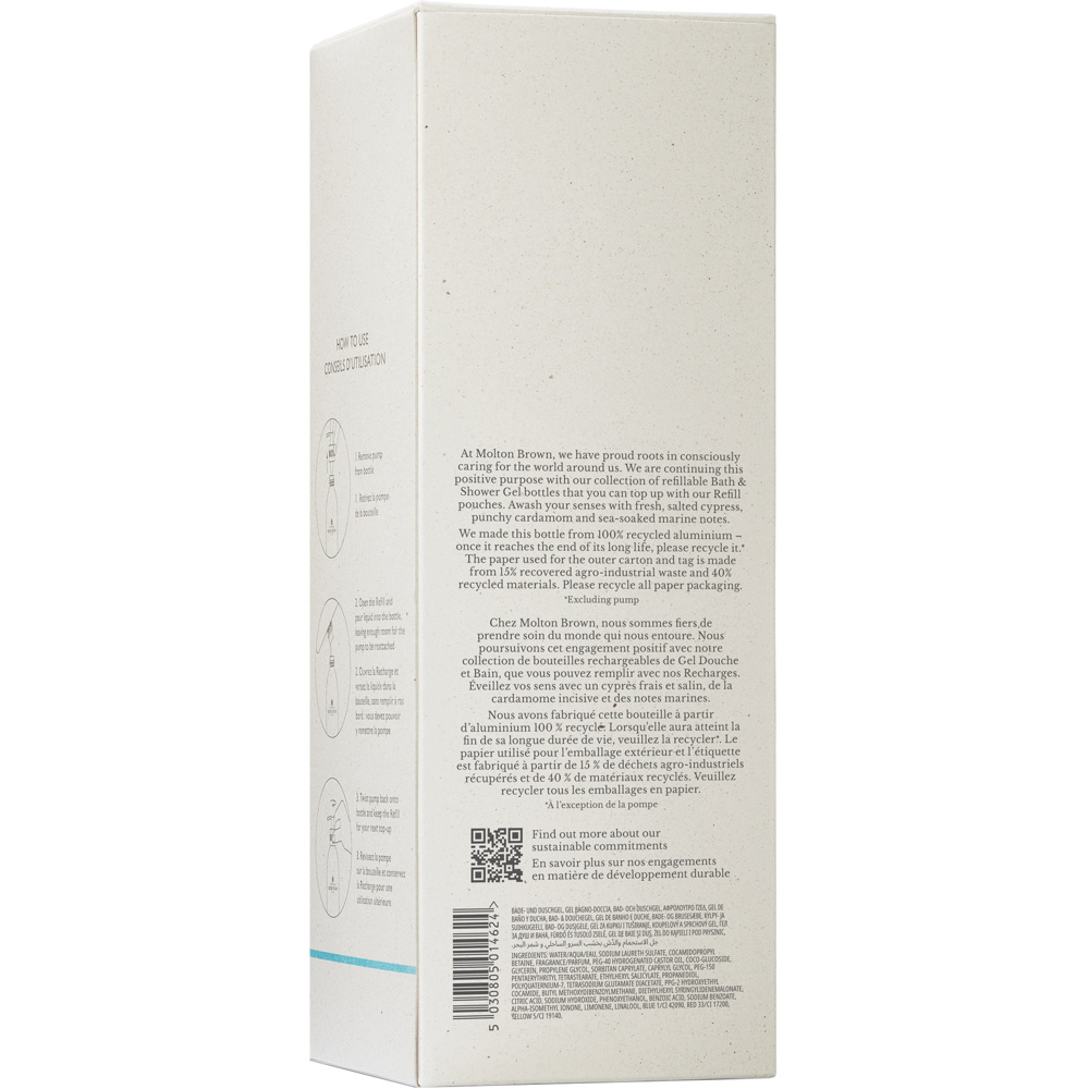 Infinite Bottle Coastal Cypress & Sea Fennel Bath & Showerge