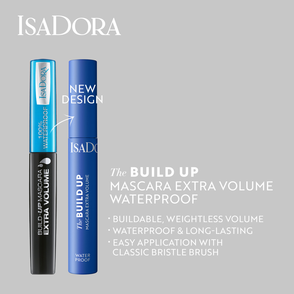 Build-Up Mascara Extra Volume Waterproof, 01 Black