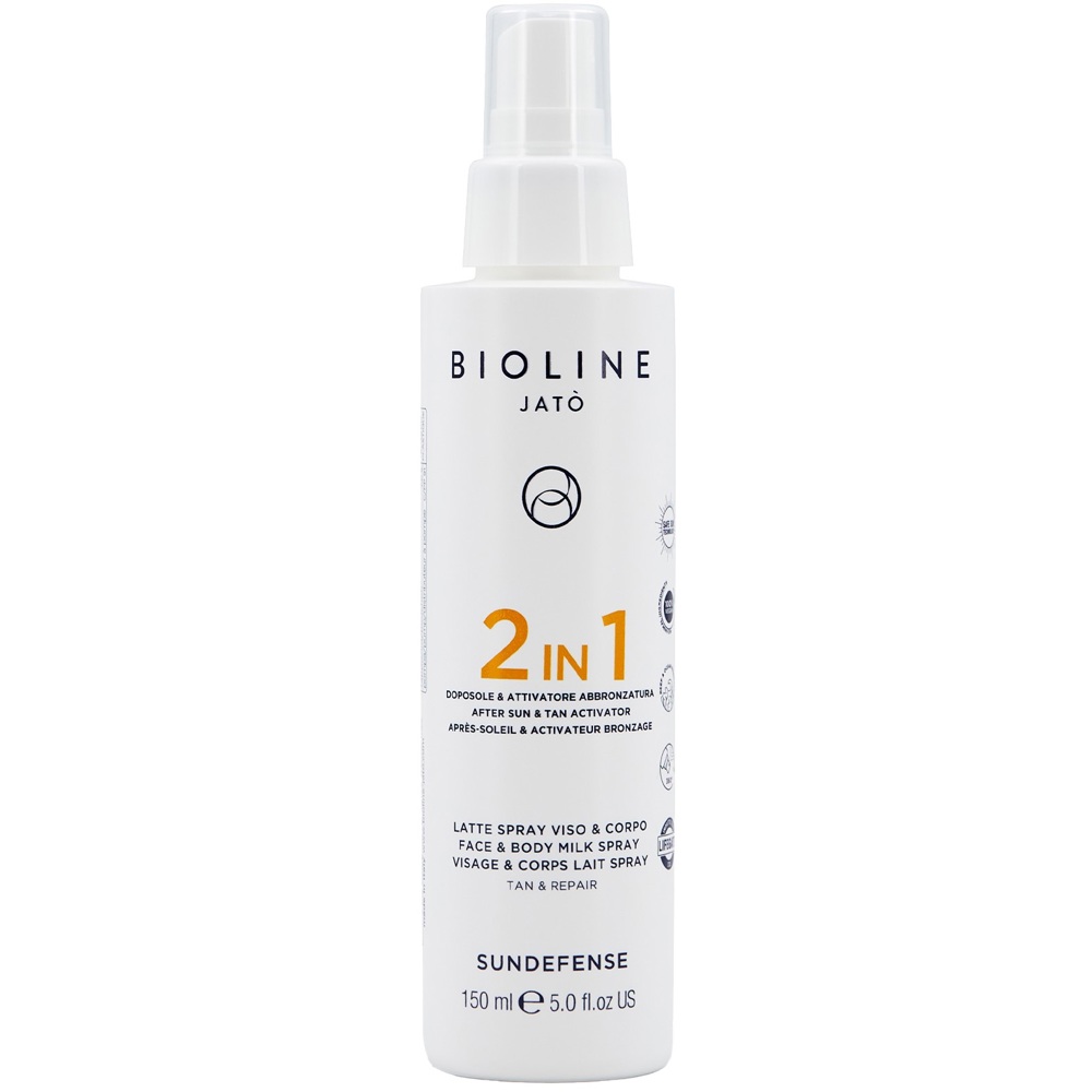 2 in 1 After Sun & Tan Activator Face & Body Milk Spray Tan & Repair, 150ml