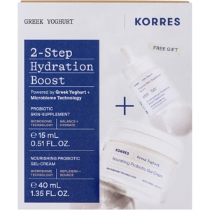 Greek Yoghurt 2-Step Hydration Boost Skincare Set, Cream 40ml + Serum 15ml