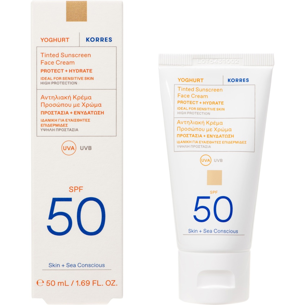 Yoghurt Tinted Sunscreen Face Cream SPF50, 50ml