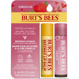 Beeswax Lip Balm & Hibiscus Tinted Lip Balm Gift Set