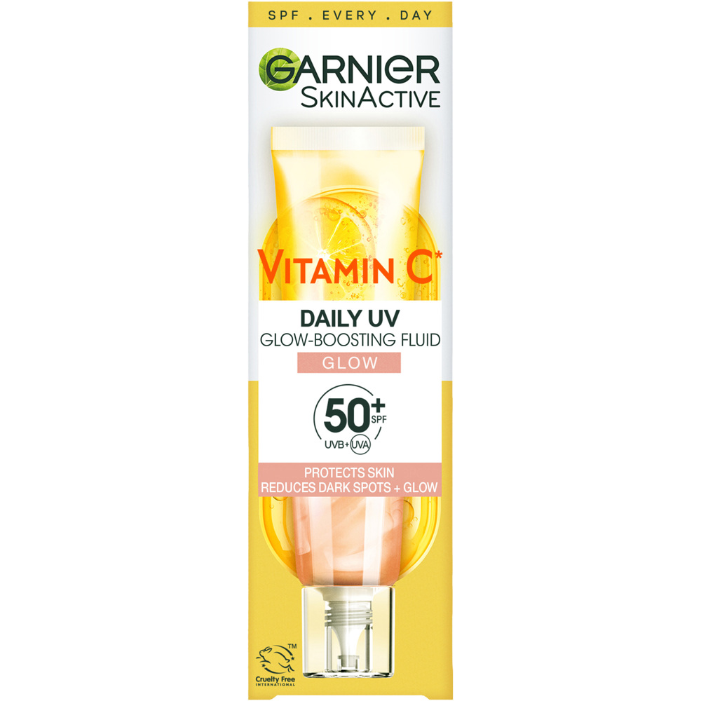 SkinActive Vitamin C Glow Boosting Daily UV Fluid SPF 50+, 40ml