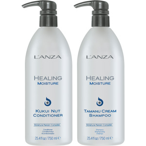 Healing Moisture Kukui Nut Conditioner 750ml + Tamanu Cream Shampoo 750ml