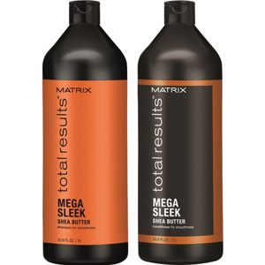 Total Results Mega Sleek Conditioner 1000ml + Shampoo 1000ml