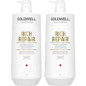 Dualsenses Rich Repair Restoring Conditioner 1000ml + Shampoo 1000ml