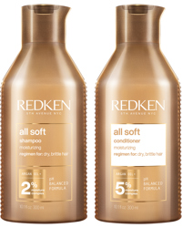All Soft Shampoo 300ml + Conditioner 300ml, Redken