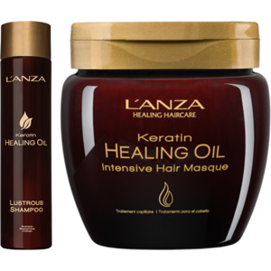 Keratin Healing Oil Intensive Hair Masque 210ml + Lustrous Shampoo 300ml