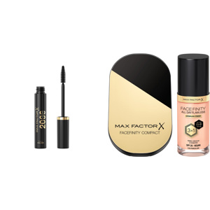 Facefinity All Day Flawless Foundation C030 Porcelain + Compact Foundation 001 Porcelain + 2000 C...