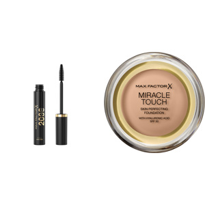 Miracle Touch Liquid Illusion Foundation 75 Gold + 2000 Calorie Mascara 01 Black