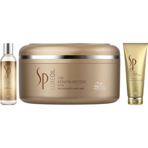 SP LuxeOil Keratin Protect Shampoo 200ml + Conditioning Cream 200ml + Restore Mask 150ml