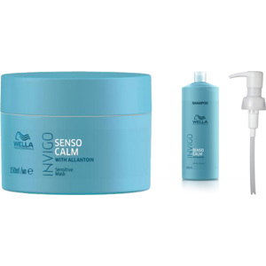 Invigo Senso Calm Shampoo 1000ml + Mask 150ml + Wella Invigo Shampoo Pump 1000ml